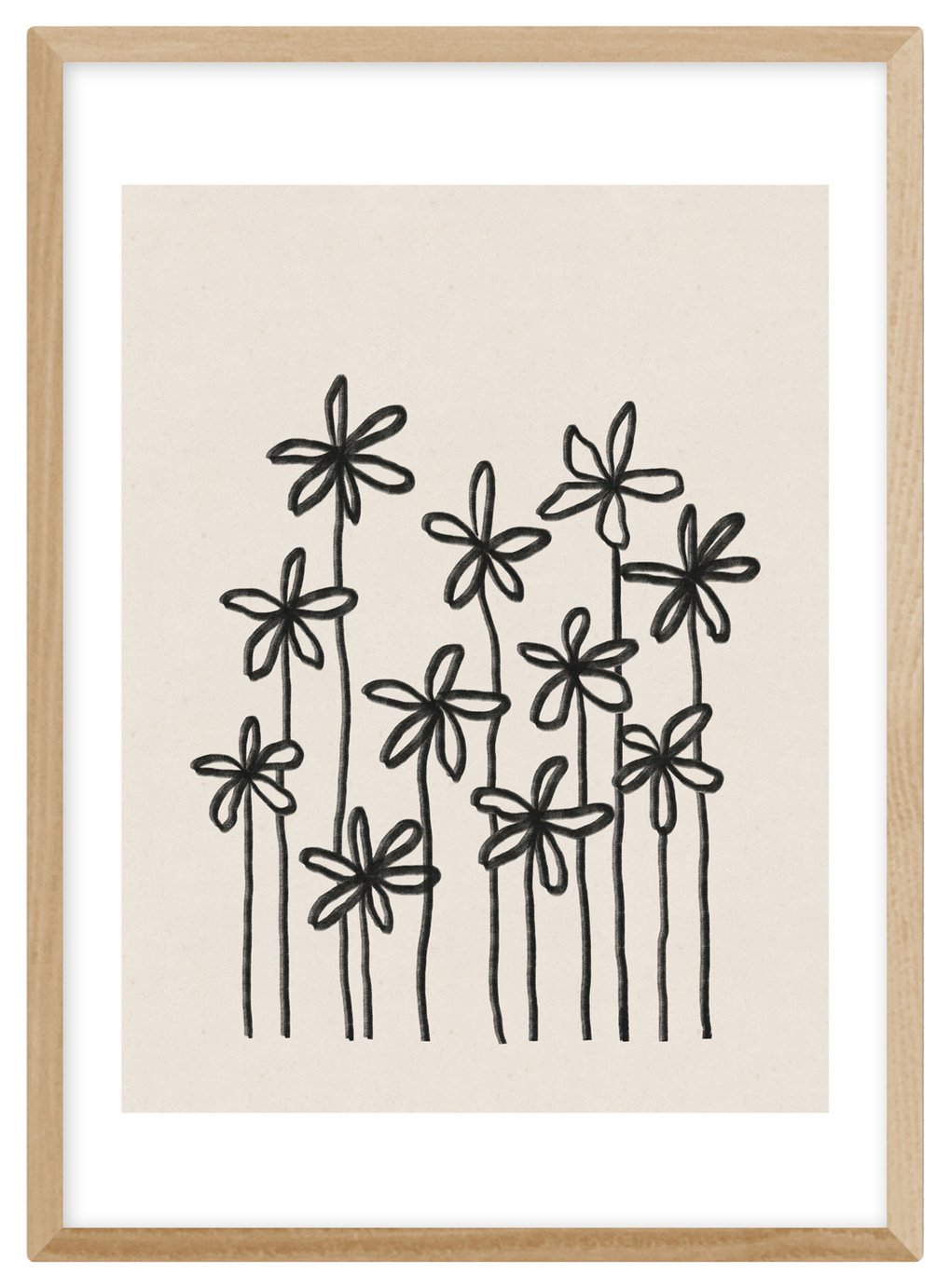 East End Prints Field of Flowers Framed Wall Print - A2