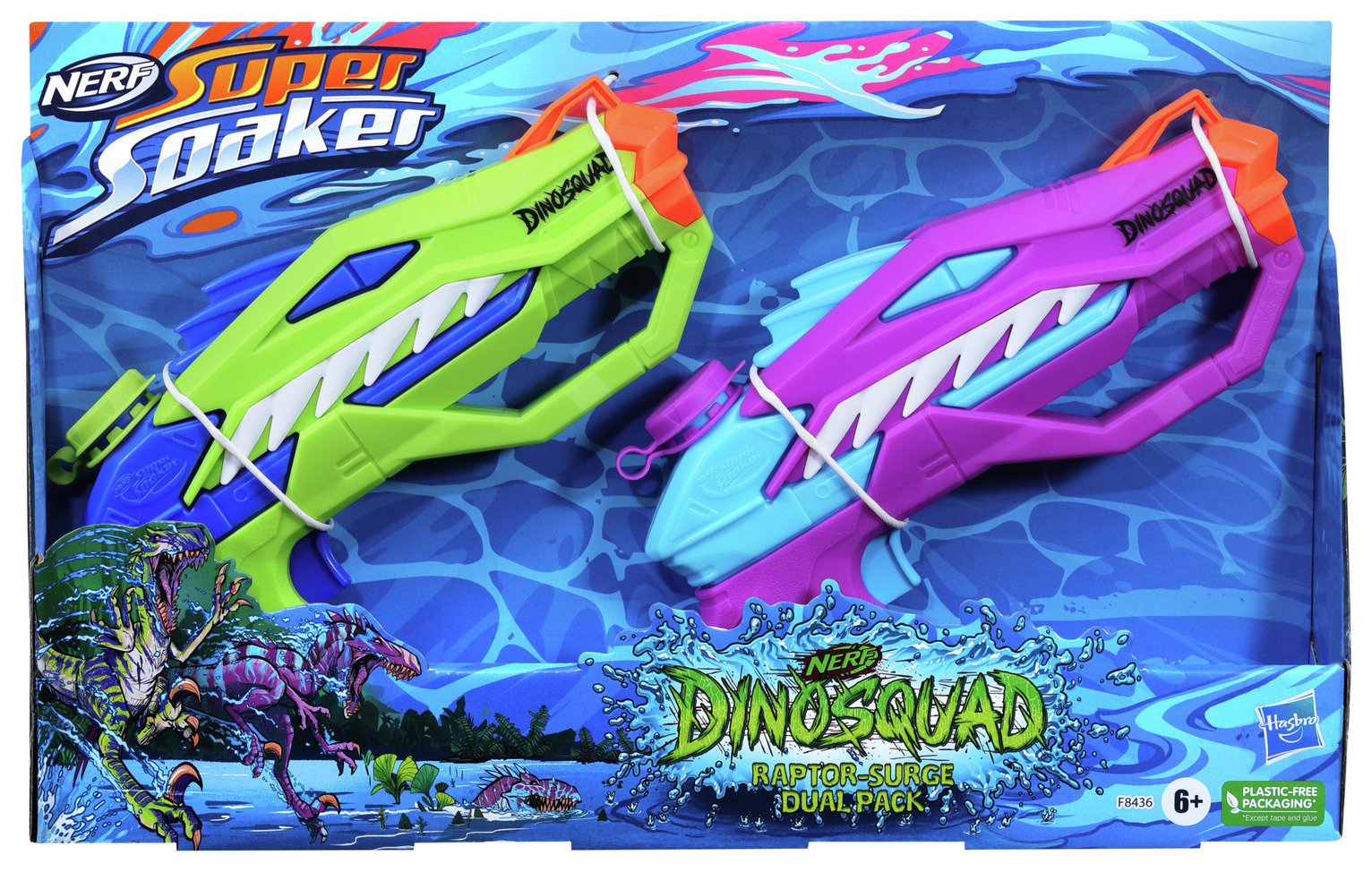 Nerf Super Soaker Dinosquad Raptor-Surge Dual Pack 