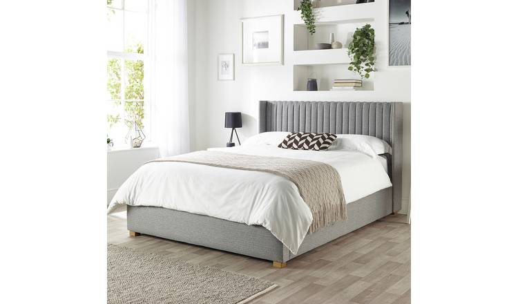 CL Soho Twill Double Ottoman Bedframe - Grey