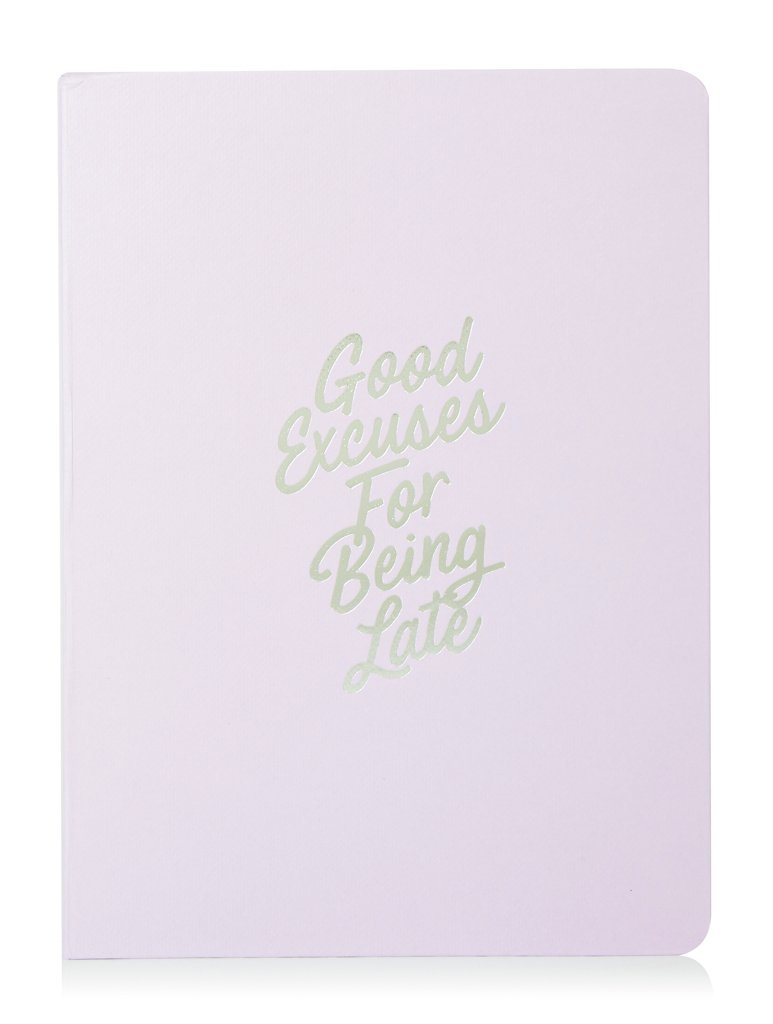 Skinnydip Good Excuses Being Late Notebook