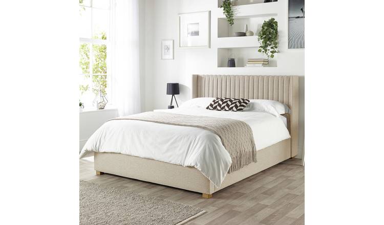 CL Soho Twill Kingsize Ottoman Bedframe - Natural