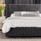 Buy LLB Estella Velvet Double Ottoman Bedframe - Black | Bed frames | Argos