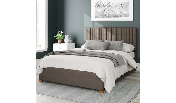 Aspire Grant Weave Double Ottoman Bedframe - Slate