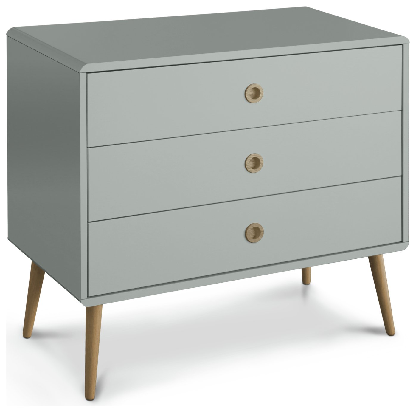  Softline 3 Drawer Chest of Drawers - Grey