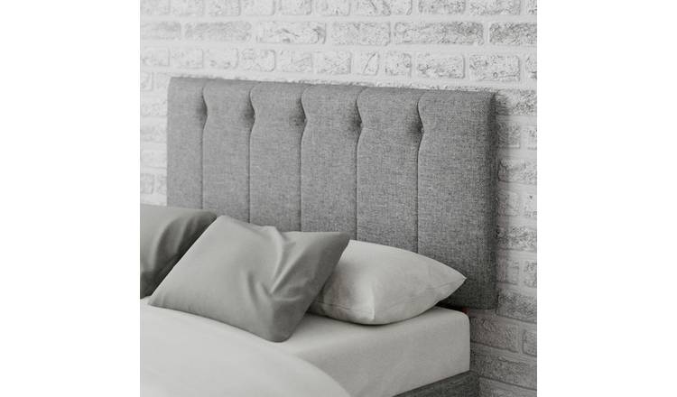 Aspire Hepburn Twill Superking Headboard - Grey