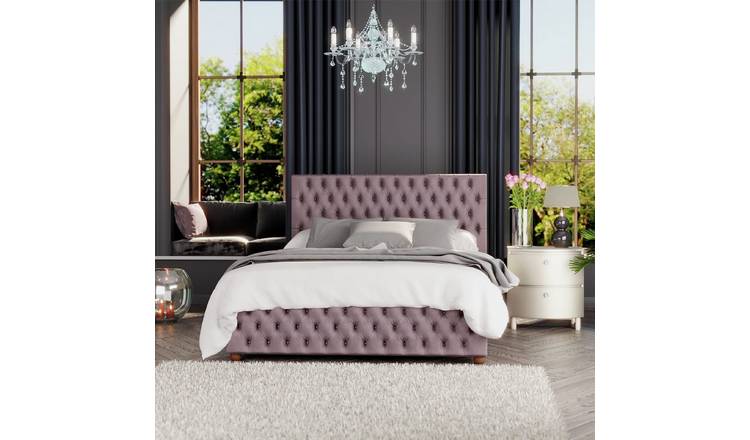 LLB Seren Velvet Kingsize Ottoman Bedframe - Blush