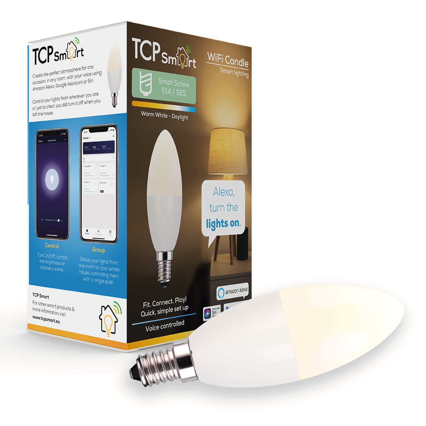 TCP Smart SES / E14 Warm White Candle Bulb