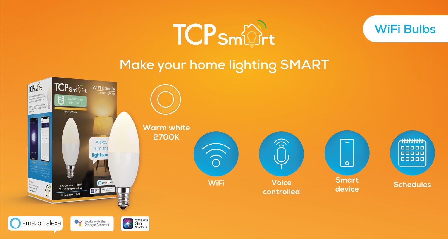TCP Smart Wi-Fi Candle Warm White E14 LED Bulb Review