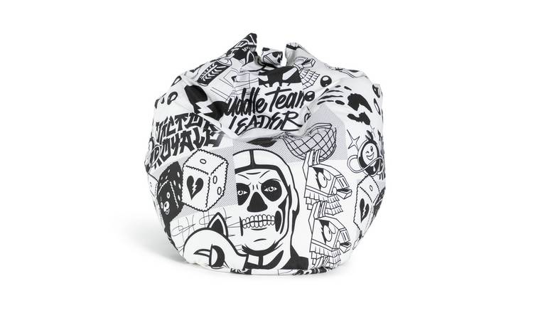 Fortnite Kids Black & White Fanzine Bean Bag