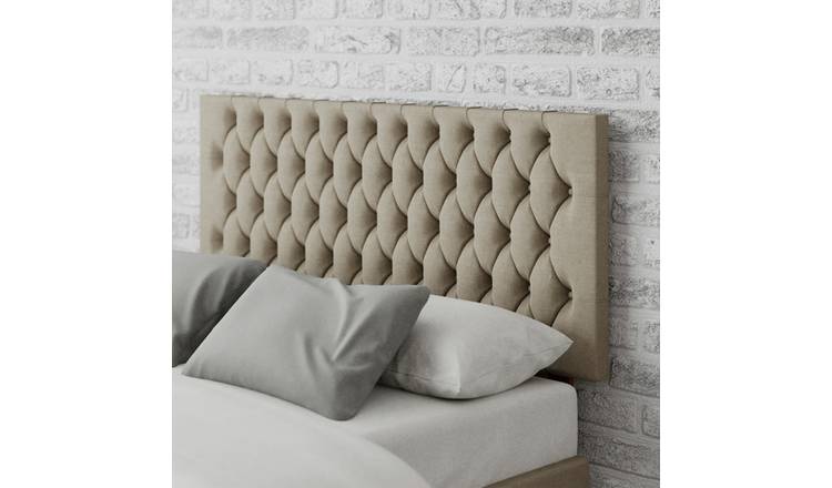 Aspire Monroe Linen Superking Headboard - Natural