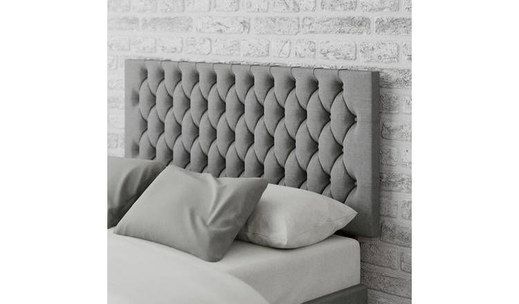 Aspire Monroe Linen Superking Headboard - Grey