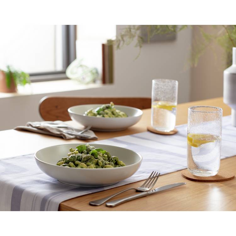 Habitat 4 Piece Stoneware Pasta Bowls - Matte White 0
