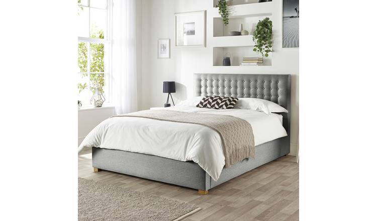 CL Opulence Twill Superking Ottoman Bedframe - Grey