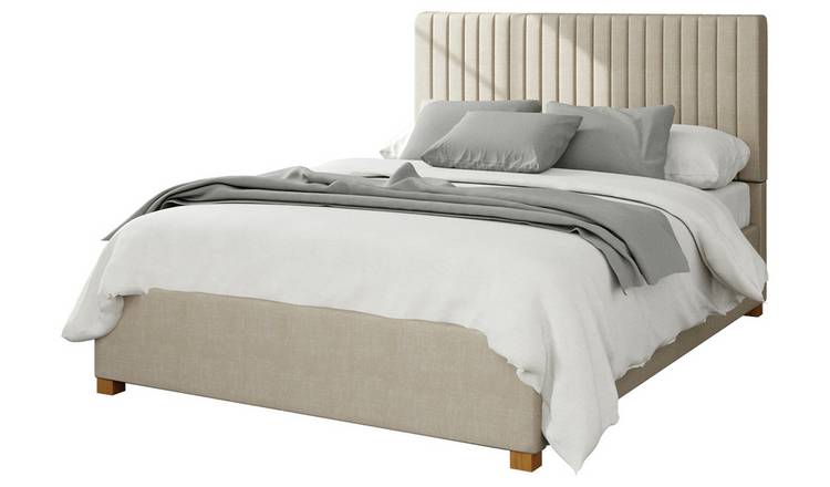Aspire Grant Weave Superking Ottoman Bedframe - Cream