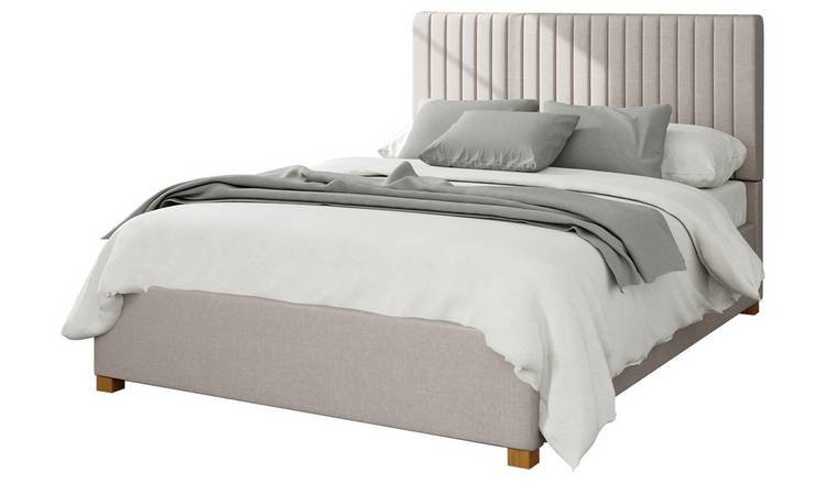 Aspire Grant Linen Superking Ottoman Bedframe - Off White
