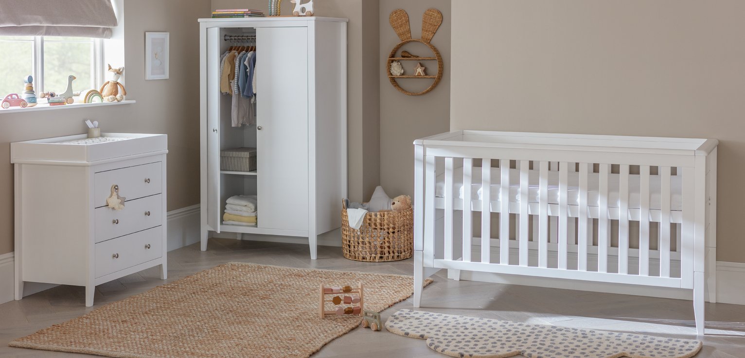 Cuggl Canterbury 3 Piece Nursery Furniture Set - White