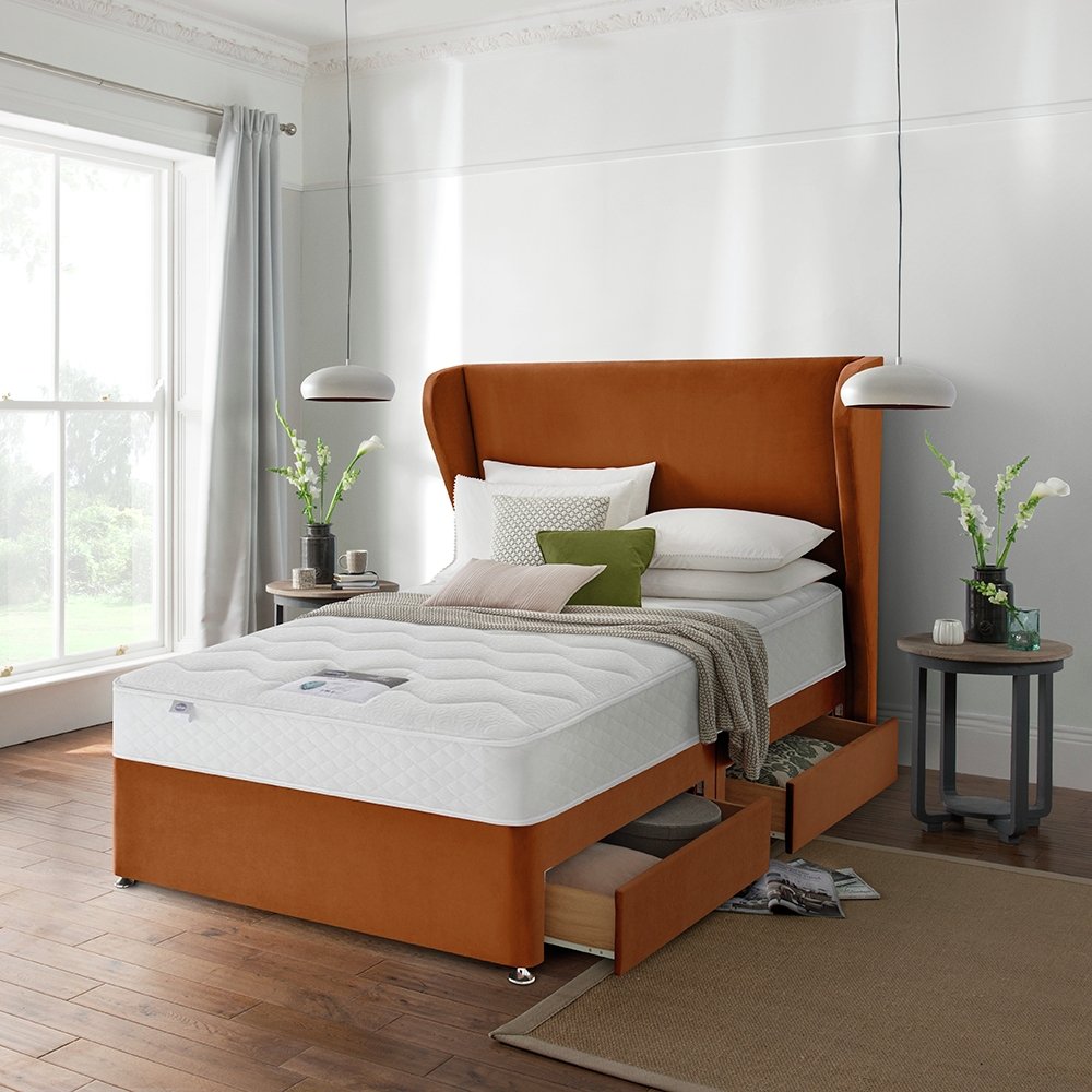 Silentnight Kingsize Eco 4 Drawer Divan Bed - Amber