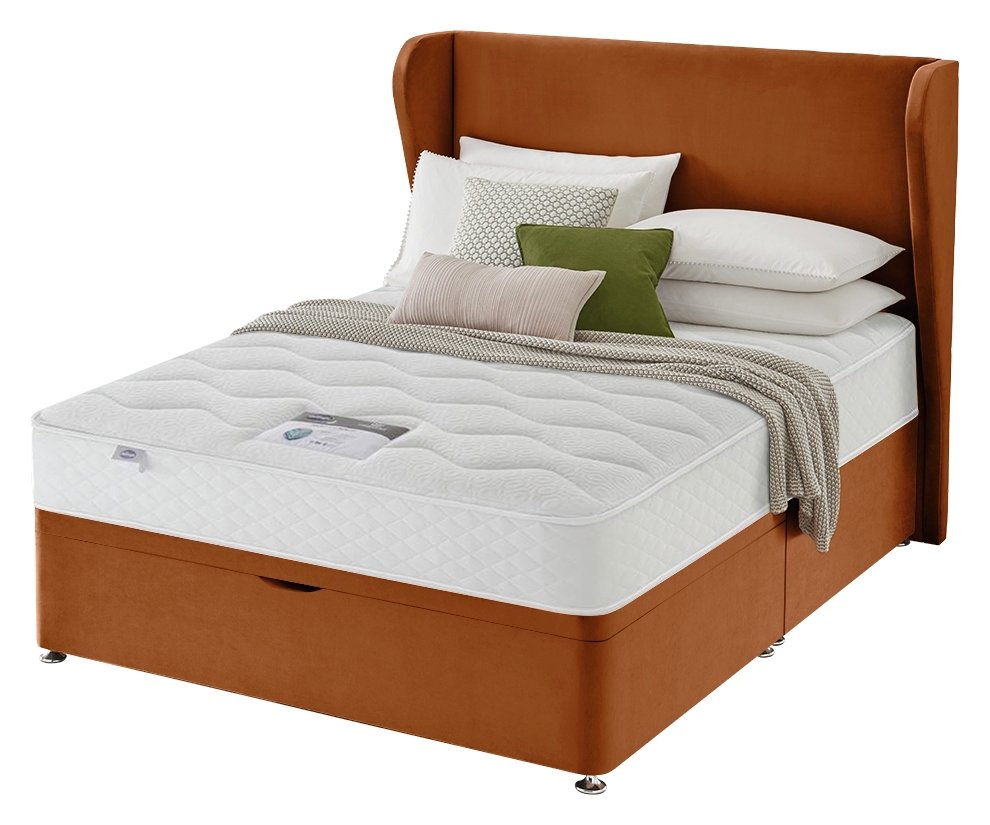Silentnight 1000 Pocket Eco Kingsize Ottoman Divan Bed-Amber
