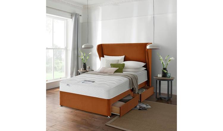 Silentnight Memory Superking 4 Drawer Divan Bed - Amber