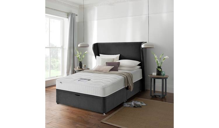 Silentnight 1000 Pkt Mem Double Ottoman Divan Bed - Charcoal