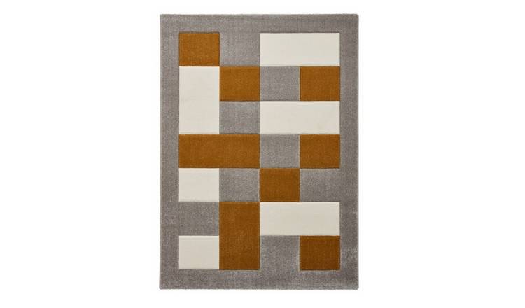 Mega Flooring Grey Modern Bordered Rug - 80 x 150cm
