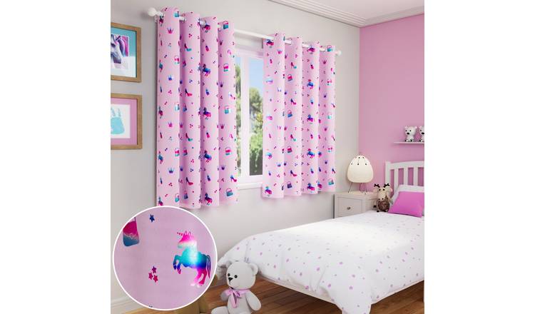Enhanced Living Charm Eyelet Thermal Curtains - 117 x 183cm - Pink