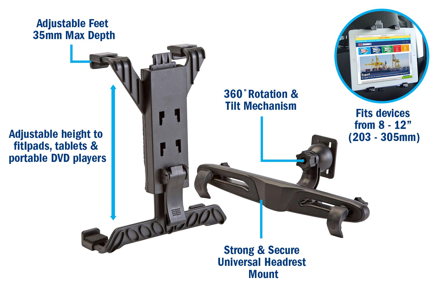 headrest tablet holder argos