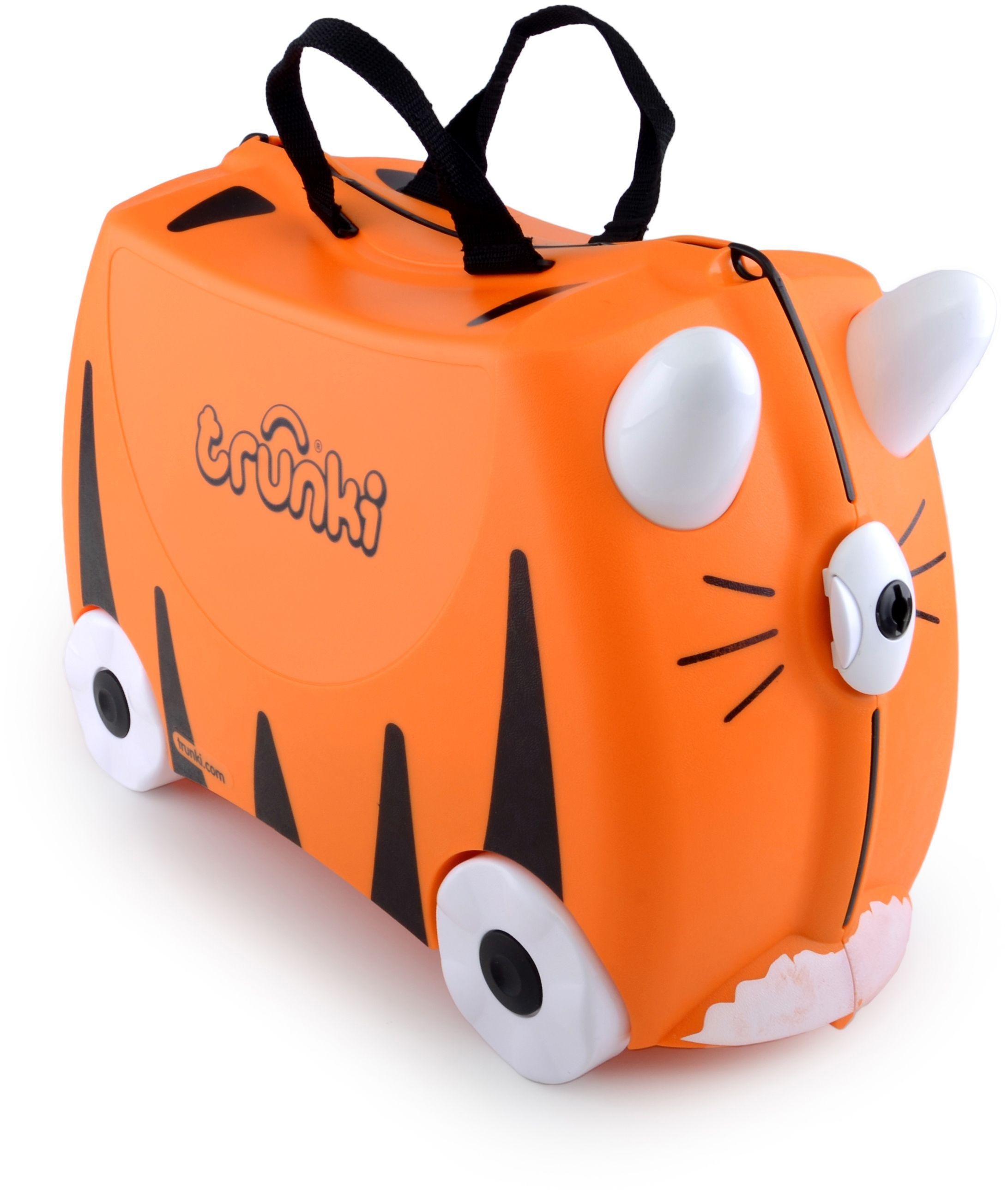 Trunki Tipu Tiger 4 Wheel Hard Ride On Suitcase - Orange