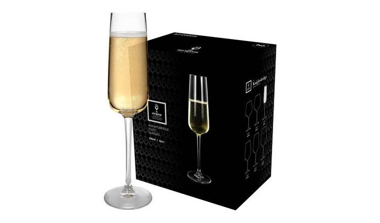Argon Tableware Knightsbridge Crystal Champagne Flutes - 230ml - Pack of 24
