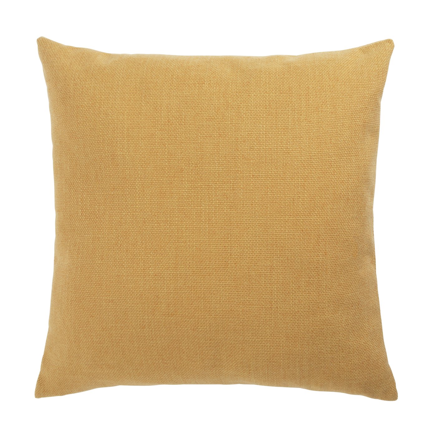 Habitat Basket Weave Cushion Cover - Mustard - 43x43cm