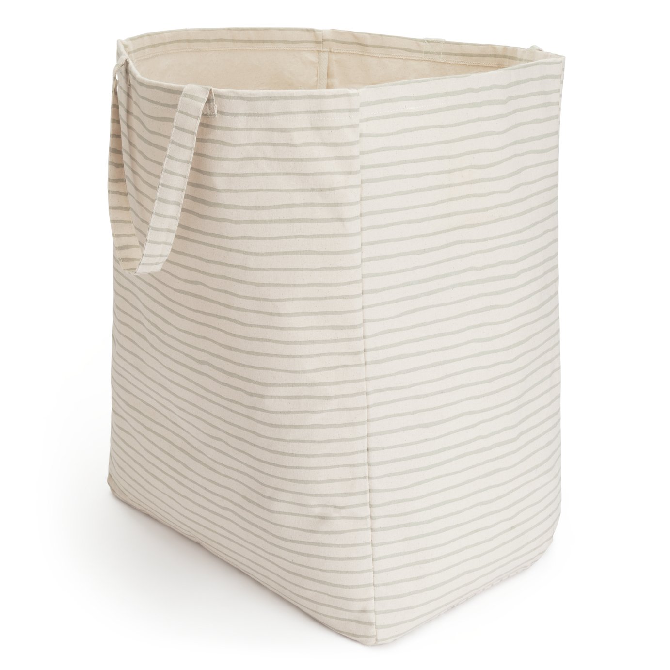 Habitat Natural 46 Litre Stripe Laundry Bag - Cream