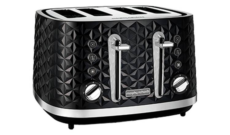 Buy Breville VTT786 Curve 4 Slice Toaster - Black and Chrome, Toasters