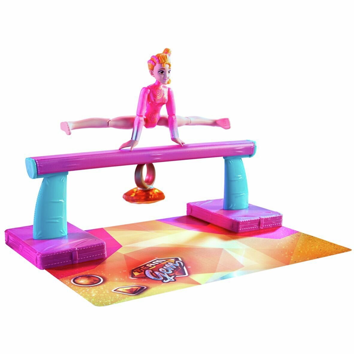 Team GEM Magic Gemtastic Balance Beam and Gymnast Doll Amber