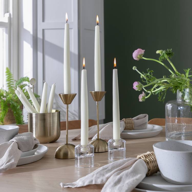 Habitat Tapered Dinner Candles - Ivory - Pack of 10 0