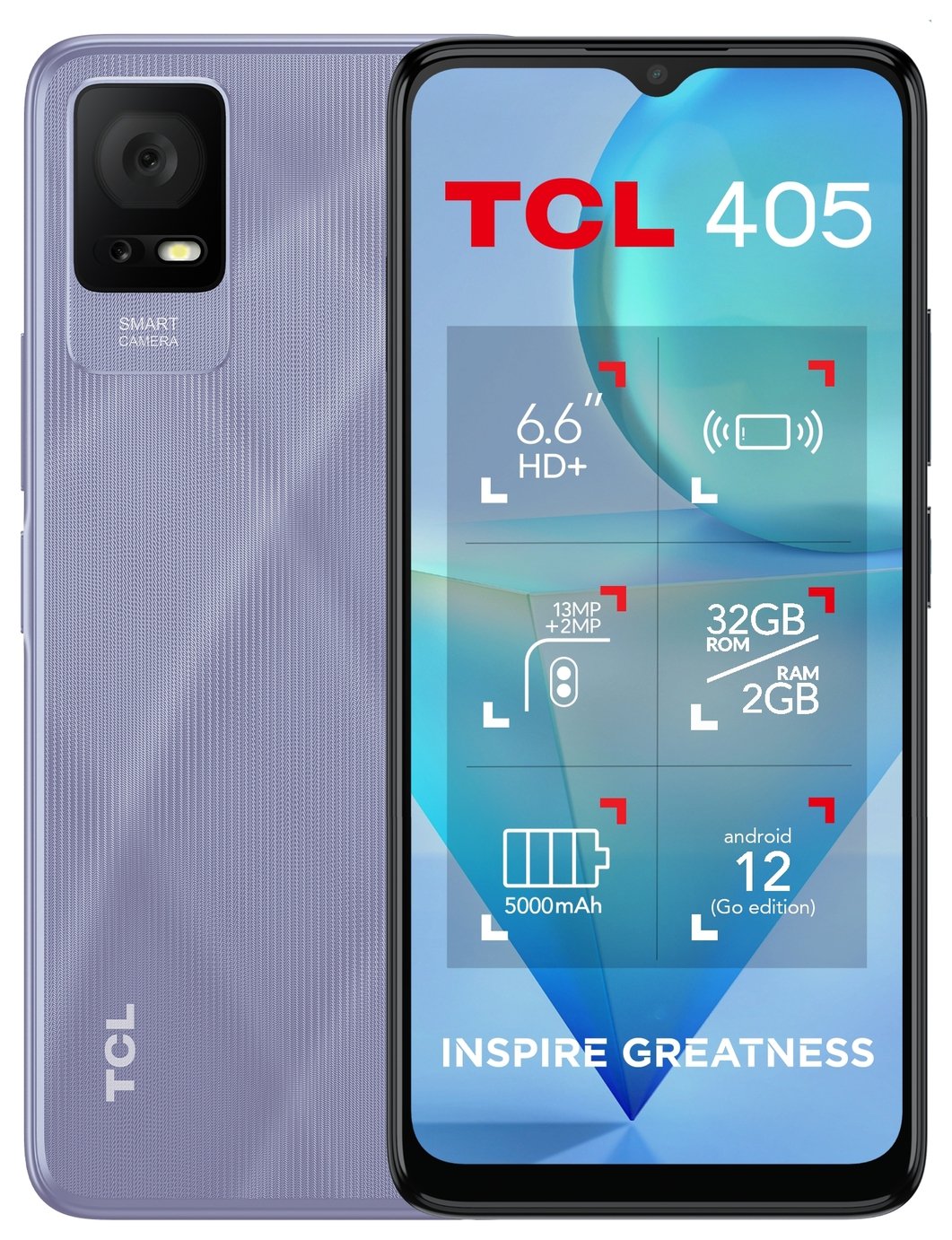 SIM Free TCL 405 32GB Mobile Phone - Lavender Purple