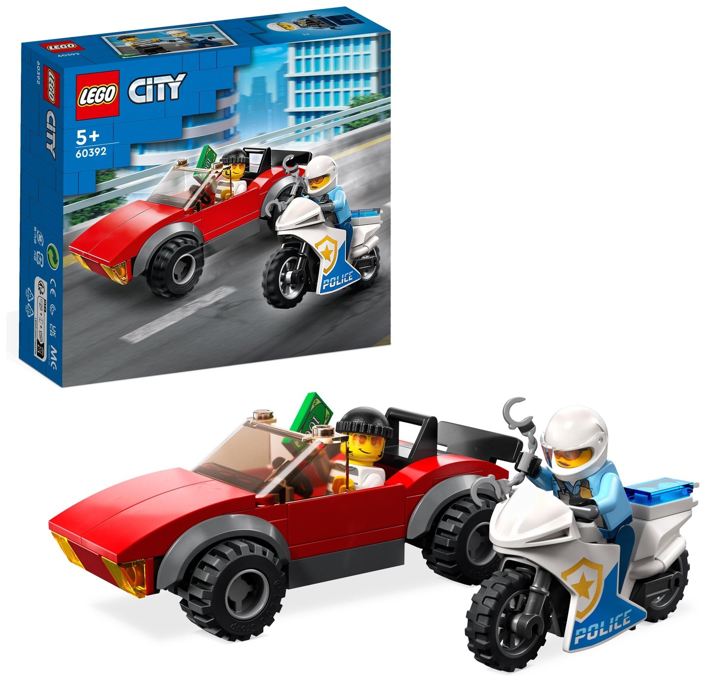 LEGO City Police Bike Car Chase Set with Toy Motorbike 60392 review