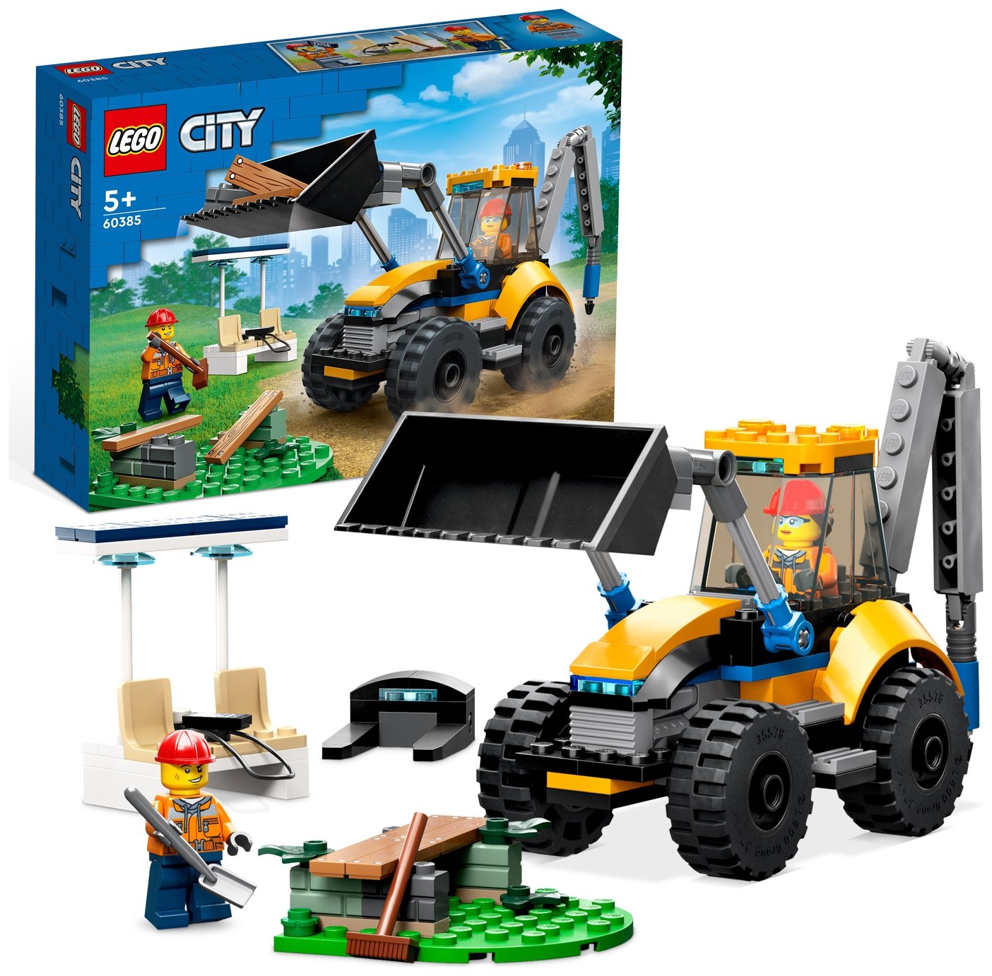 LEGO City Construction Digger, Excavator Vehicle Toy 60385