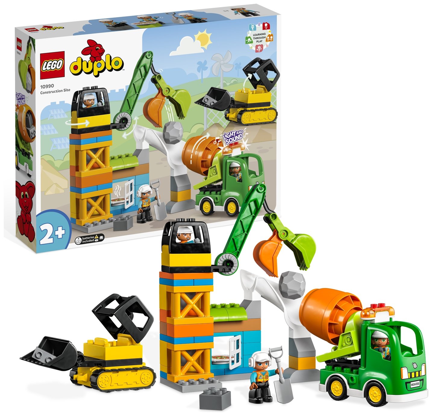 LEGO DUPLO Town Construction Site Set with Toy Crane 10990