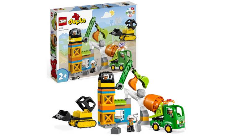 Buy LEGO DUPLO Town Construction Site Set with Toy Crane 10990 Interactive learning toys Argos