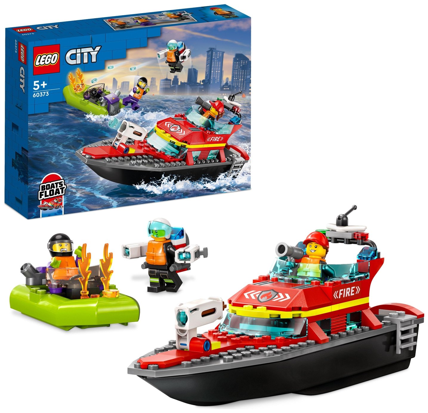 LEGO City Fire Rescue Boat Toy, Floats on Water Set 60373 review