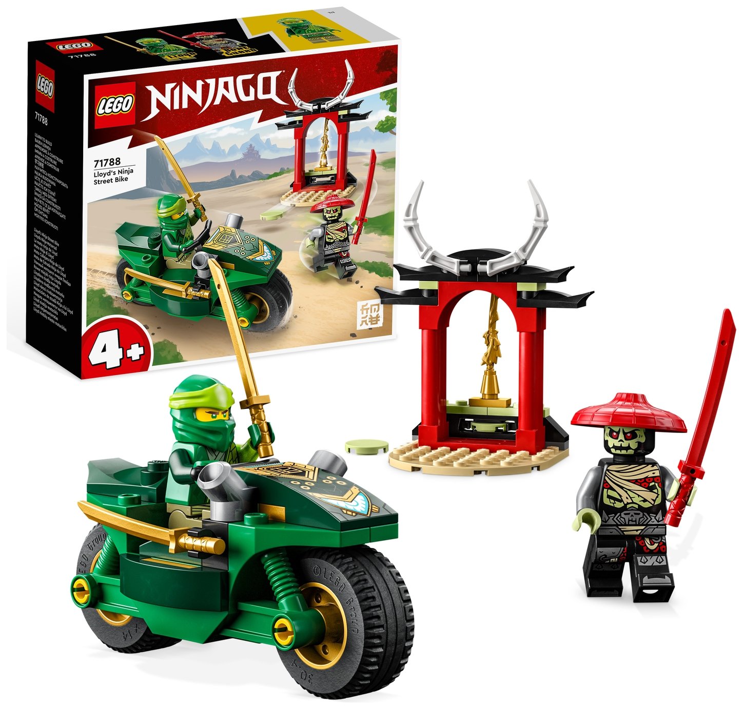 LEGO NINJAGO Lloyd\'s Ninja Street Bike Toy for Kids 4+ 71788