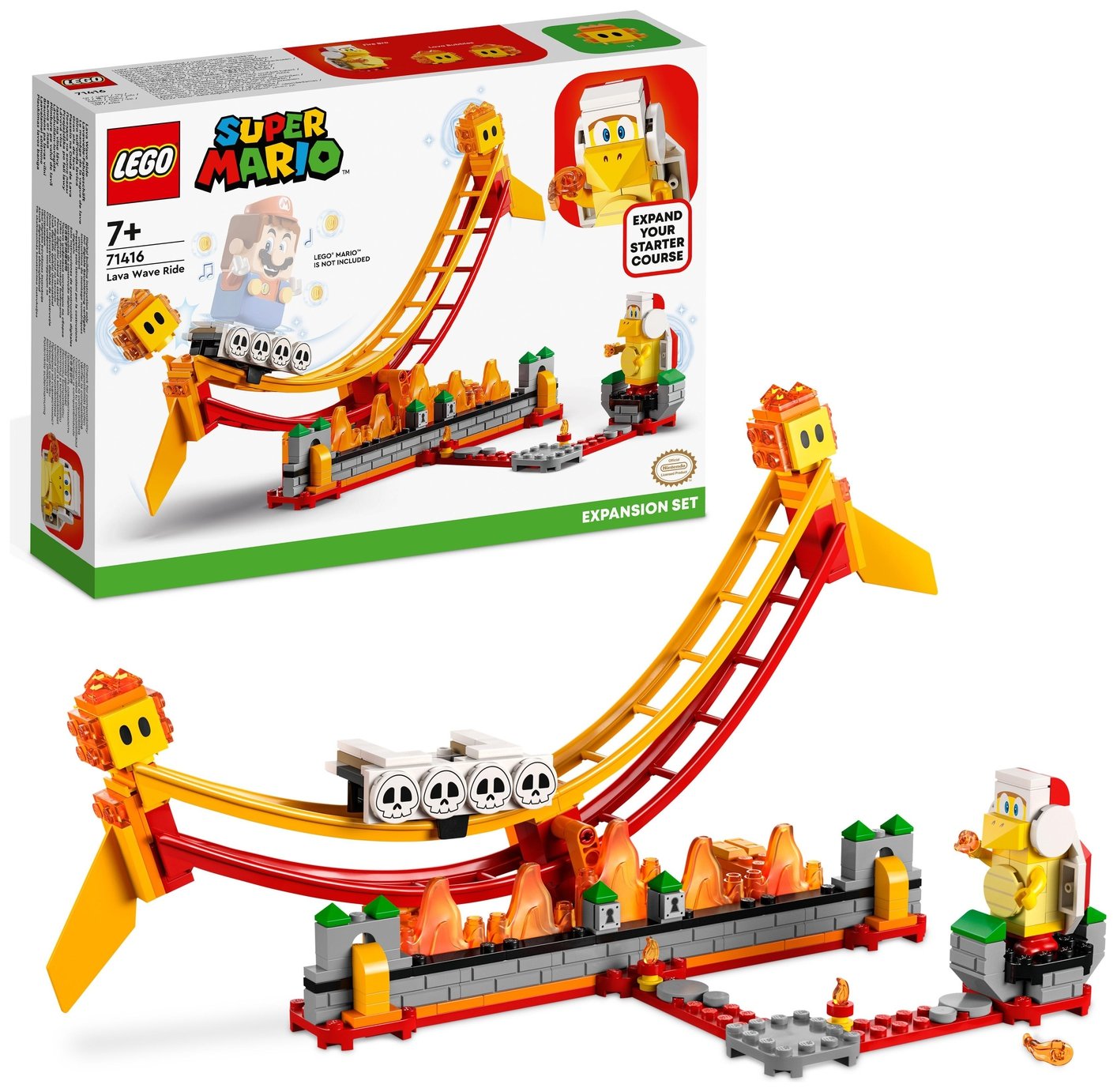 LEGO Super Mario Lava Wave Ride Expansion Set Toy 71416 review