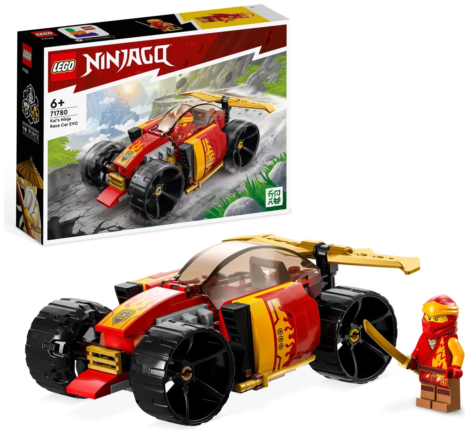 LEGO NINJAGO Kai's Ninja Race Car EVO Toy Building Set 71780