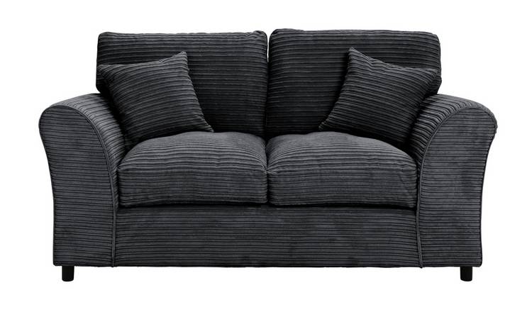 Argos Home Harry Fabric 2 Seater Sofa-Charcoal