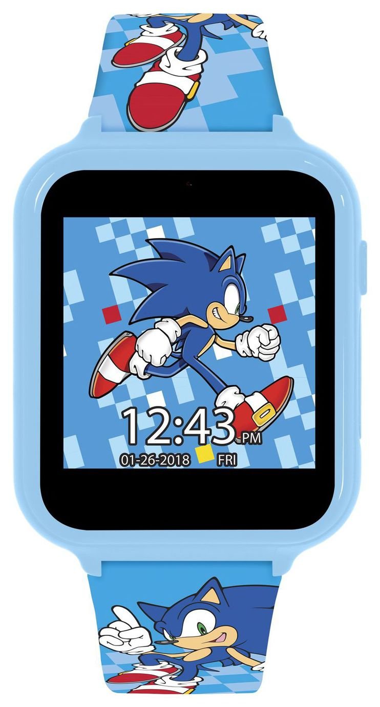 Sega Sonic the Hedgehog Blue Character Print Smart Watch