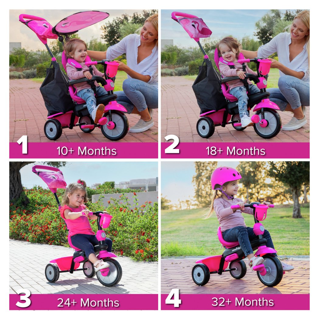 smart trike pink and black