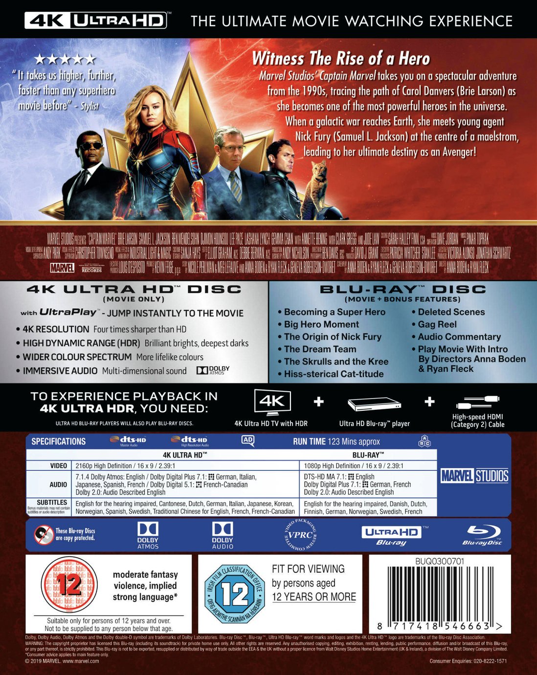 Captain Marvel 4K UHD Blu-Ray Review
