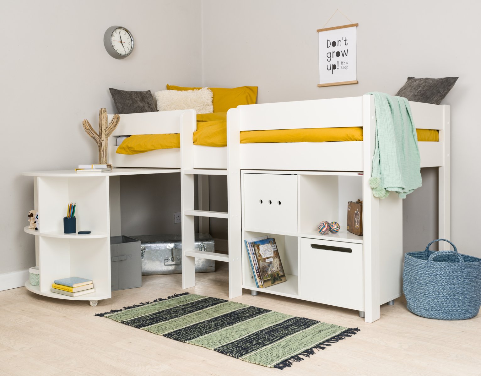 Stompa Mid Sleeper Bed Frame, Desk and Cube Unit Review