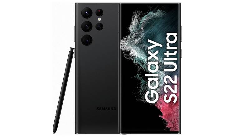 SIM Free Samsung S22 Ultra 5G 256GB Mobile Phone - Black