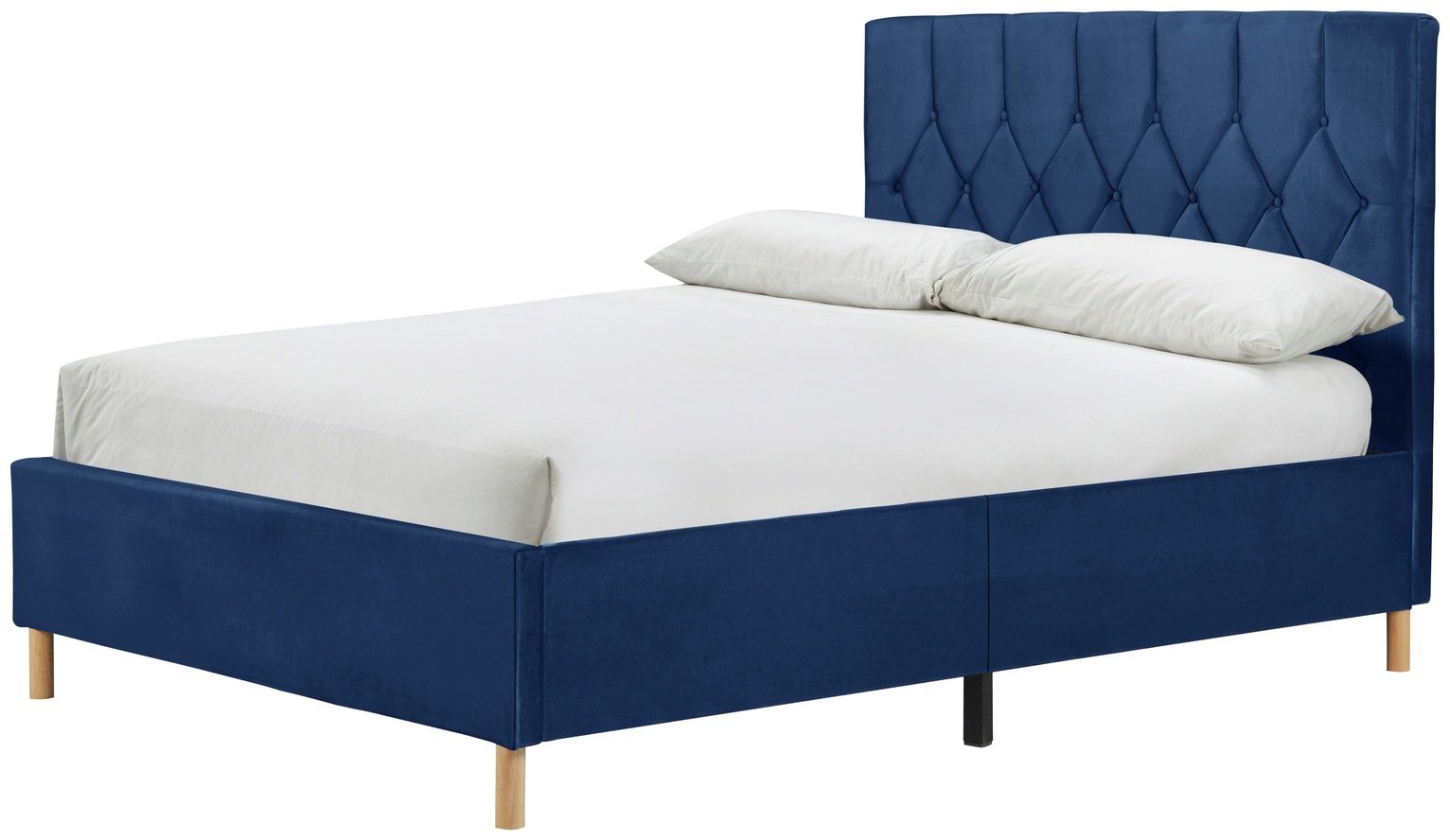 Birlea Loxley Double Fabric Bed Frame - Blue